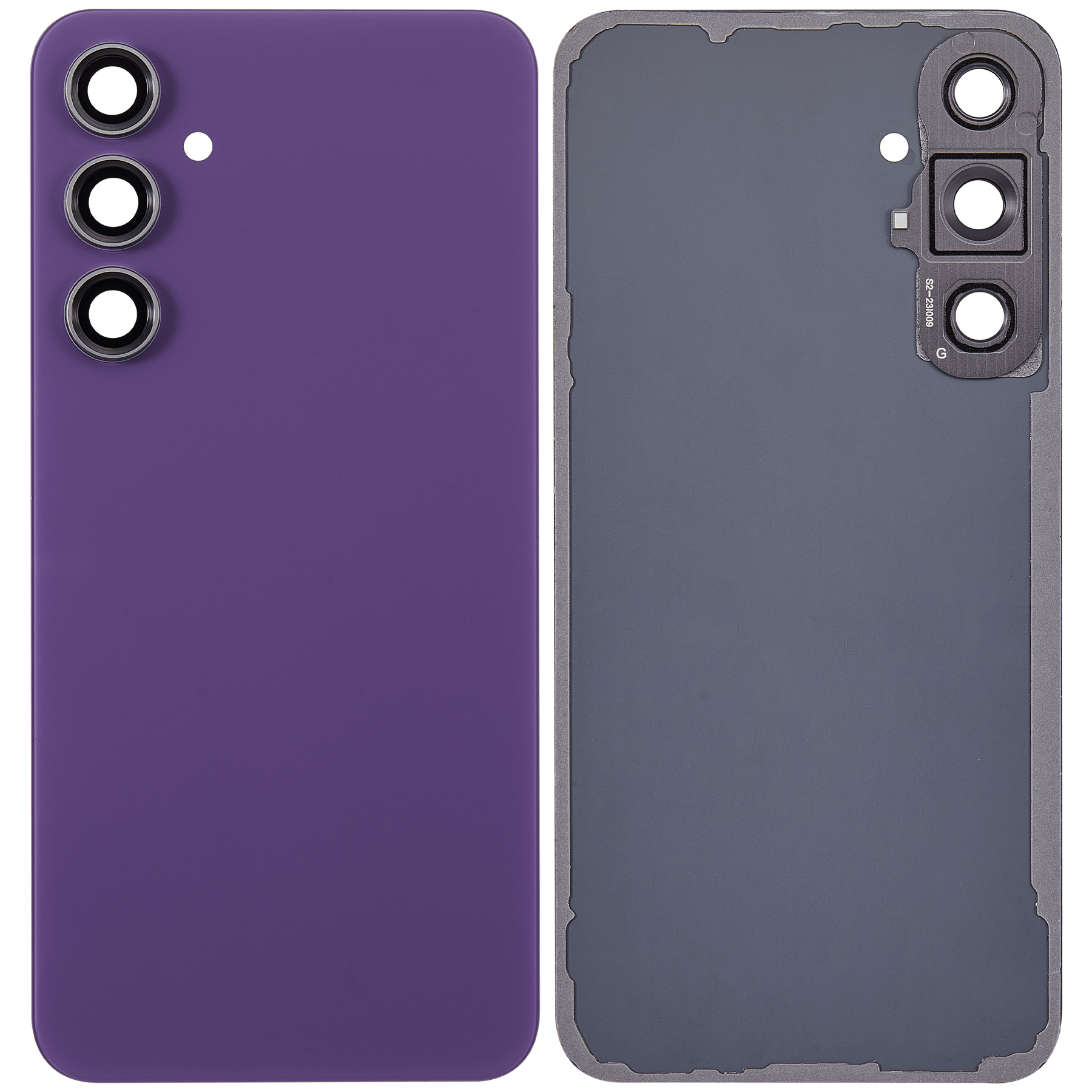 Replacement Back cover Glass With Camera Lens Compatible For Samsung Galaxy S23 FE 5G (Vemake) (Purple)