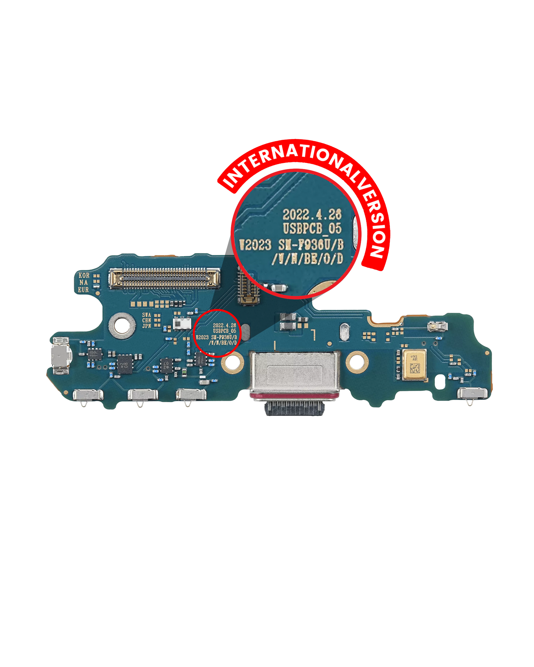 Replacement Charging Port Board Compatible For Samsung Galaxy Z Fold 4 (F936B) (International Version) (Premium)