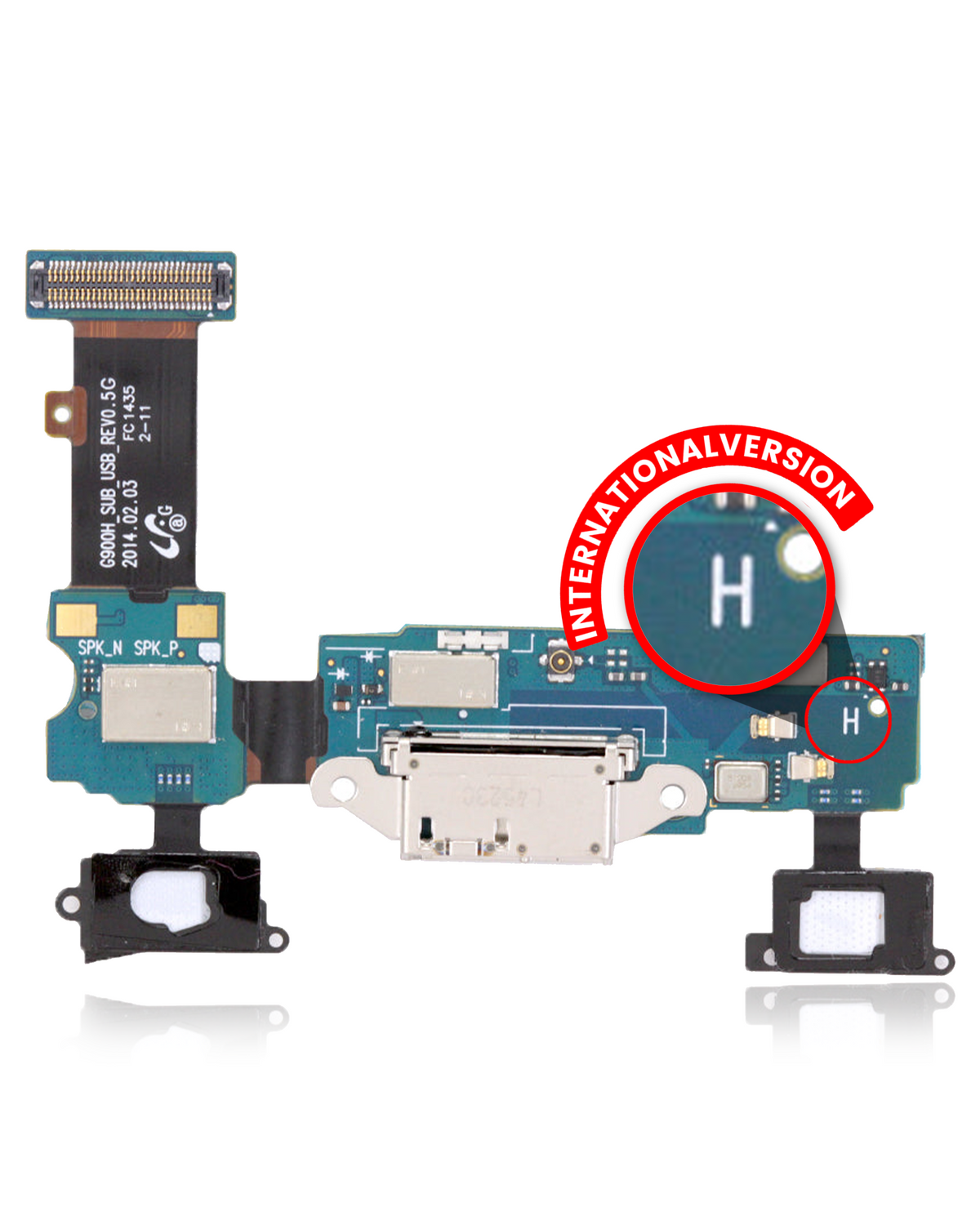 Replacement Charging Port Flex Cable Compatible For Samsung Galaxy S5 (G900H) (International Version)