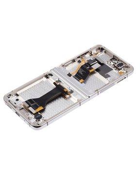 Replacement Inner OLED Assembly With Frame Compatible For Samsung Galaxy Z Flip 5 5G (US & International) (Refurbished) (Cream)