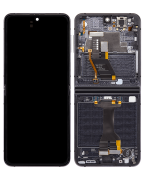 Inner OLED Assembly With Frame Compatible For Samsung Galaxy Z Flip 5 5G Replacement (US & International) (Refurbished) (Graphite)