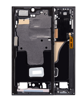 Mid-Frame Housing Compatible For Samsung Galaxy S23 Ultra 5G (US & International Version) (Phantom Black)