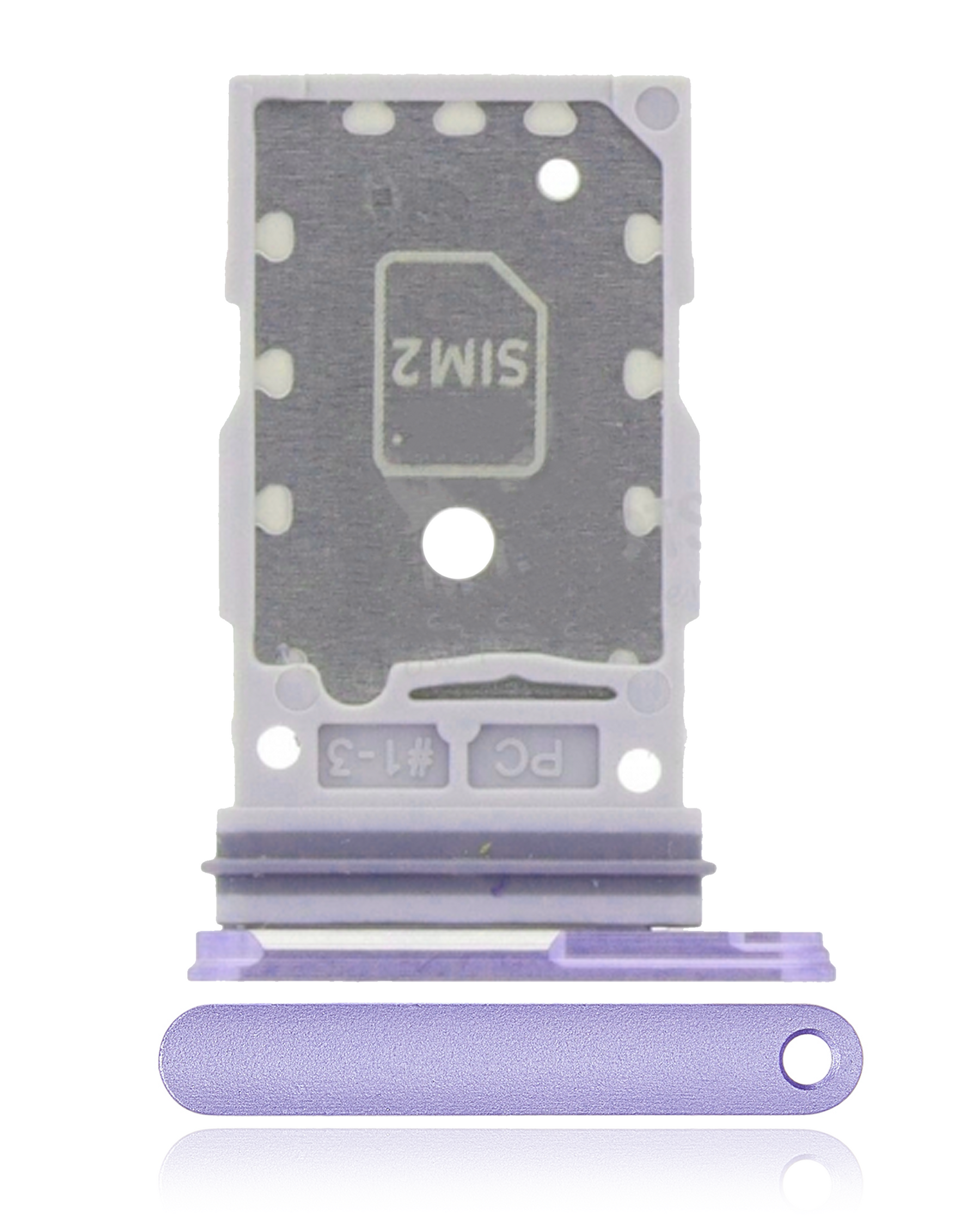 Replacement Dual Sim Card Tray Compatible For Samsung Galaxy S24 5G / S24 Plus 5G (Cobalt Violet)