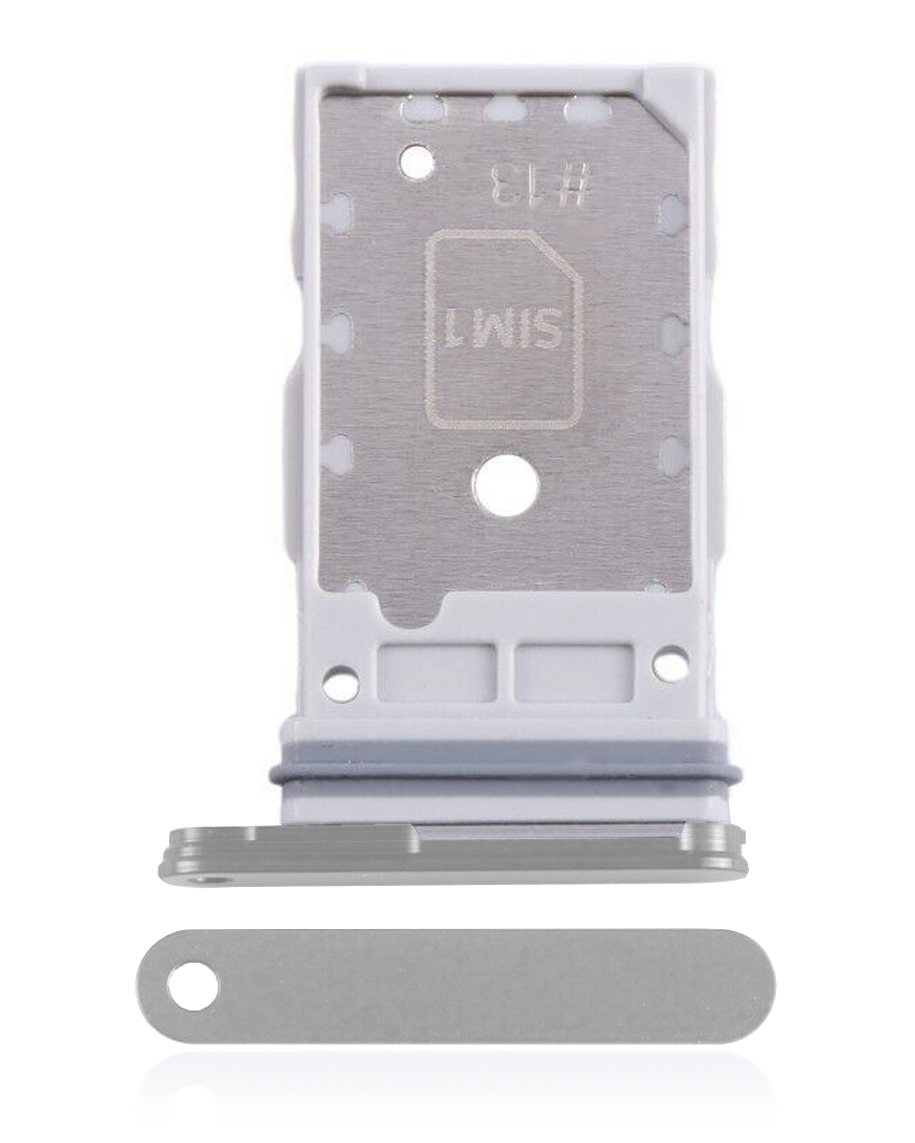 Replacement Single Sim Card Tray Compatible For Samsung Galaxy S24 5G / S24 Plus 5G (Marble Gray)