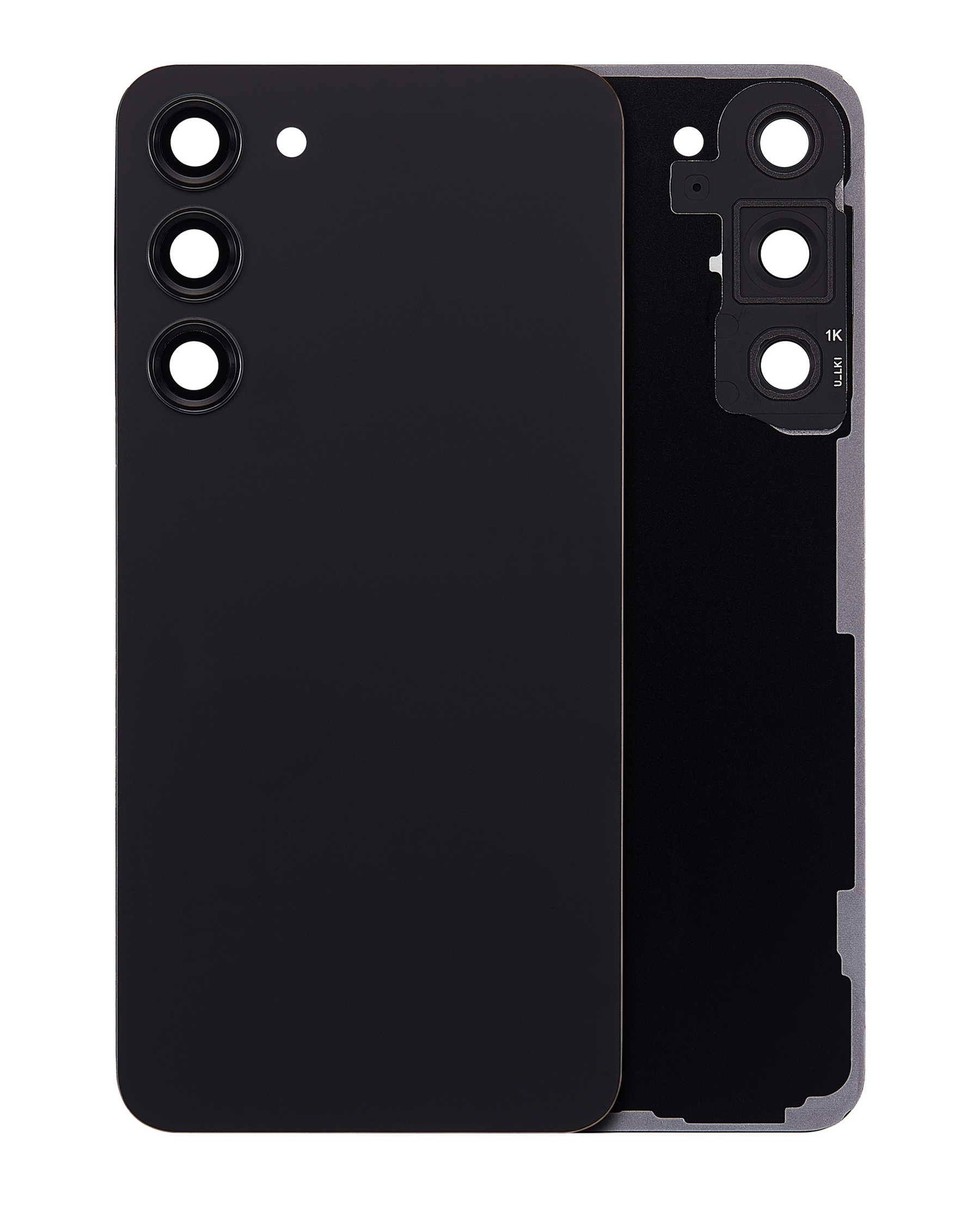 Back Cover Glass With Camera Lens Compatible For Samsung Galaxy S23 Plus Replacement (Service Pack) (Phantom Black)