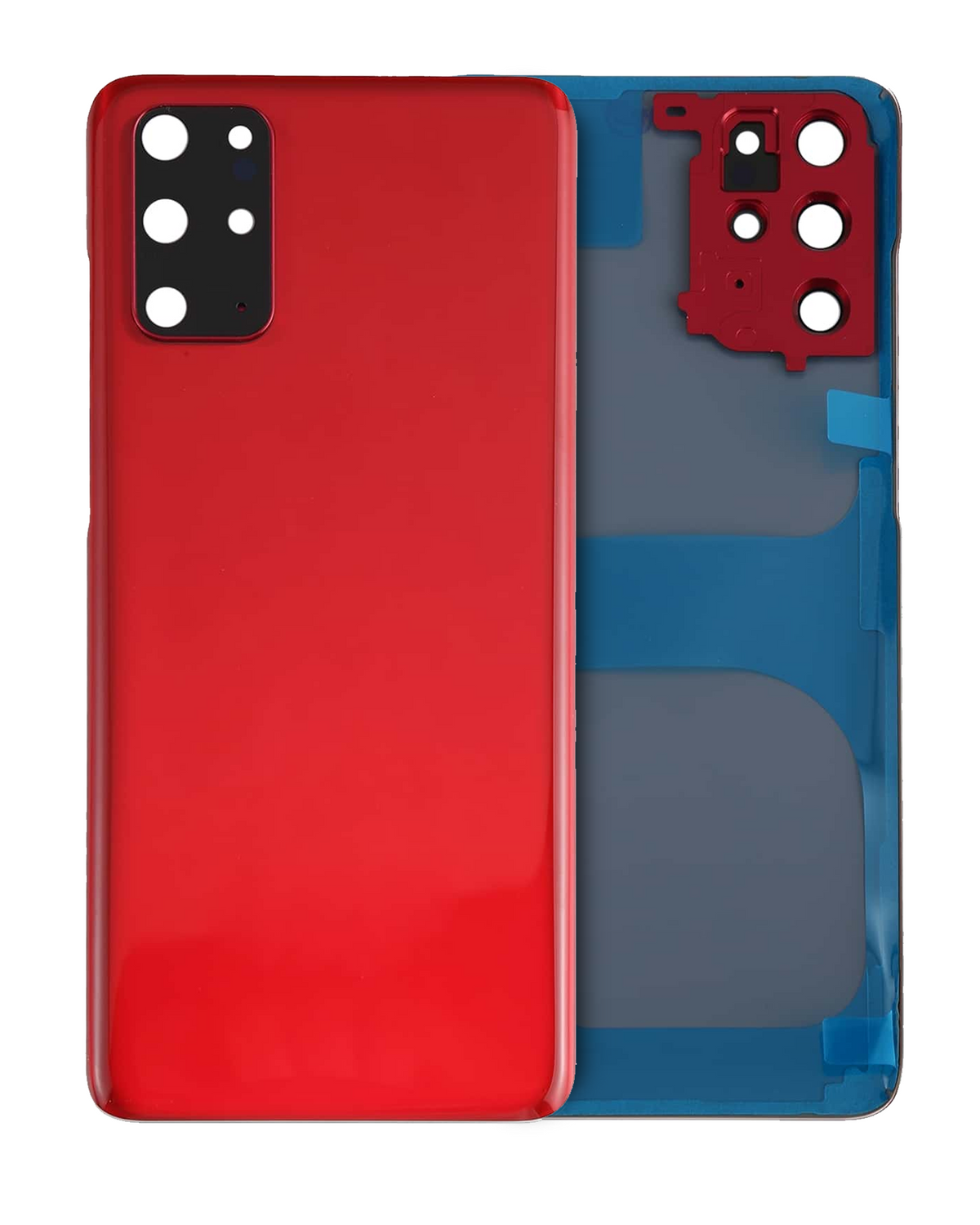 Back Cover Glass With Camera Lens Compatible For Samsung Galaxy S20 Plus  Replacement (Service Pack) (Aura Red)