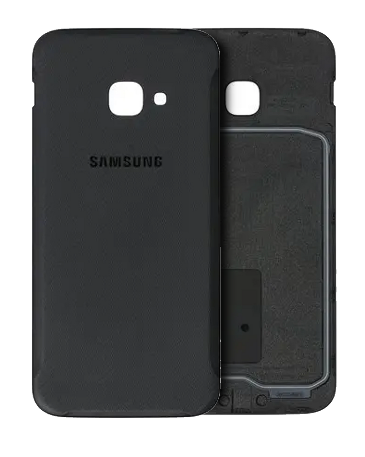 Replacement Back Cover Glass With Camera Lens Compatible For Samsung Galaxy Xcover 4S (Service Pack) (Black)