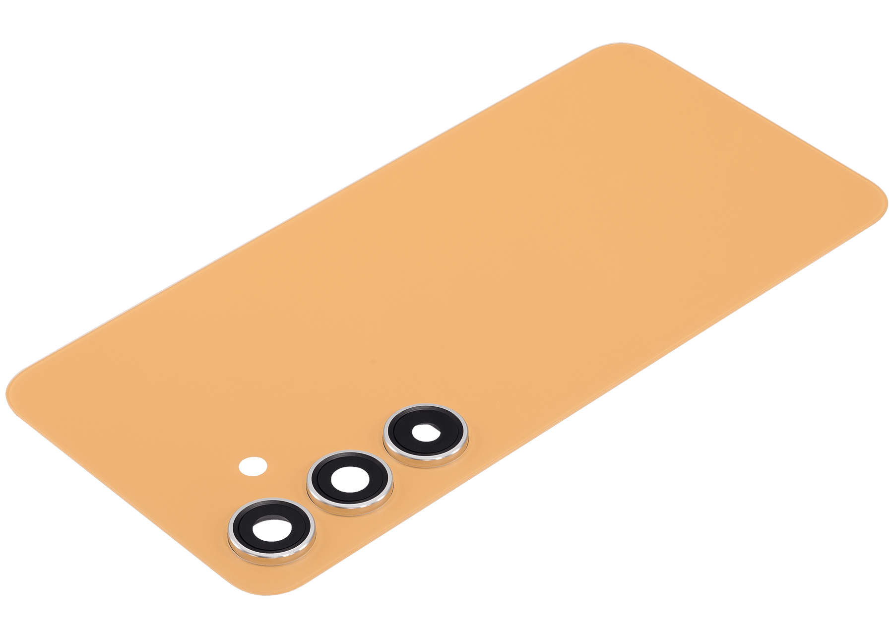 Replacement Back Cover Glass With Camera Lens Compatible For Samsung Galaxy S24 5G (No Logo) (Aftermarket Plus) (Sandstone Orange)