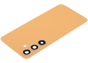 Replacement Back Cover Glass With Camera Lens Compatible For Samsung Galaxy S24 5G (No Logo) (Aftermarket Plus) (Sandstone Orange)