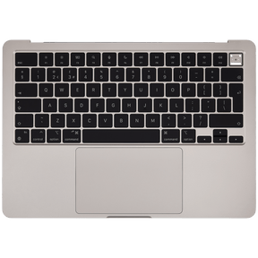 Top Case Assembly With Battery And Keyboard Compatible For MacBook Air 13" (A2681 / Mid 2022) (Starlight) (UK Keyboard)