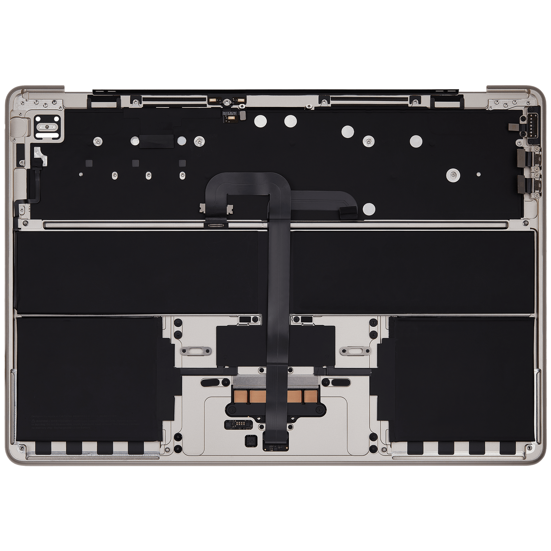 Top Case Assembly With Battery And Keyboard Compatible For MacBook Air 13" (A2681 / Mid 2022) (Starlight) (UK Keyboard)