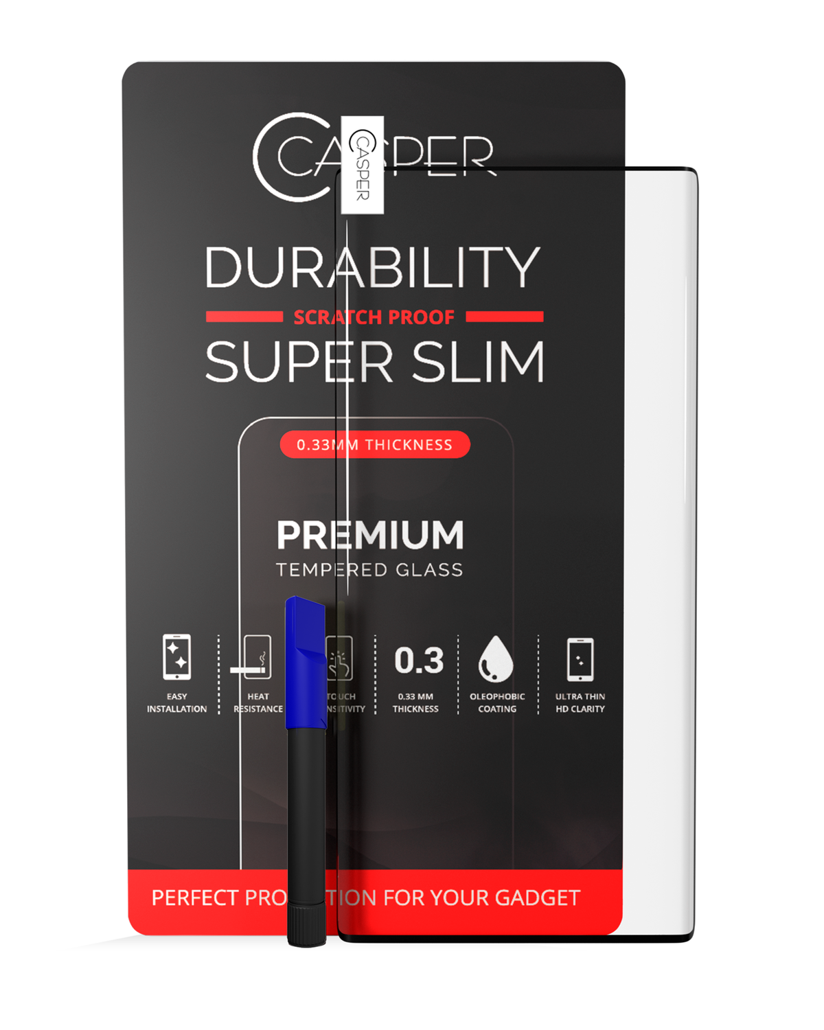 Replacement Casper UV Tempered Glass With Glue Compatible For Samsung Galaxy Note 10 Plus / 5G (Case Friendly) (Retail Pack)