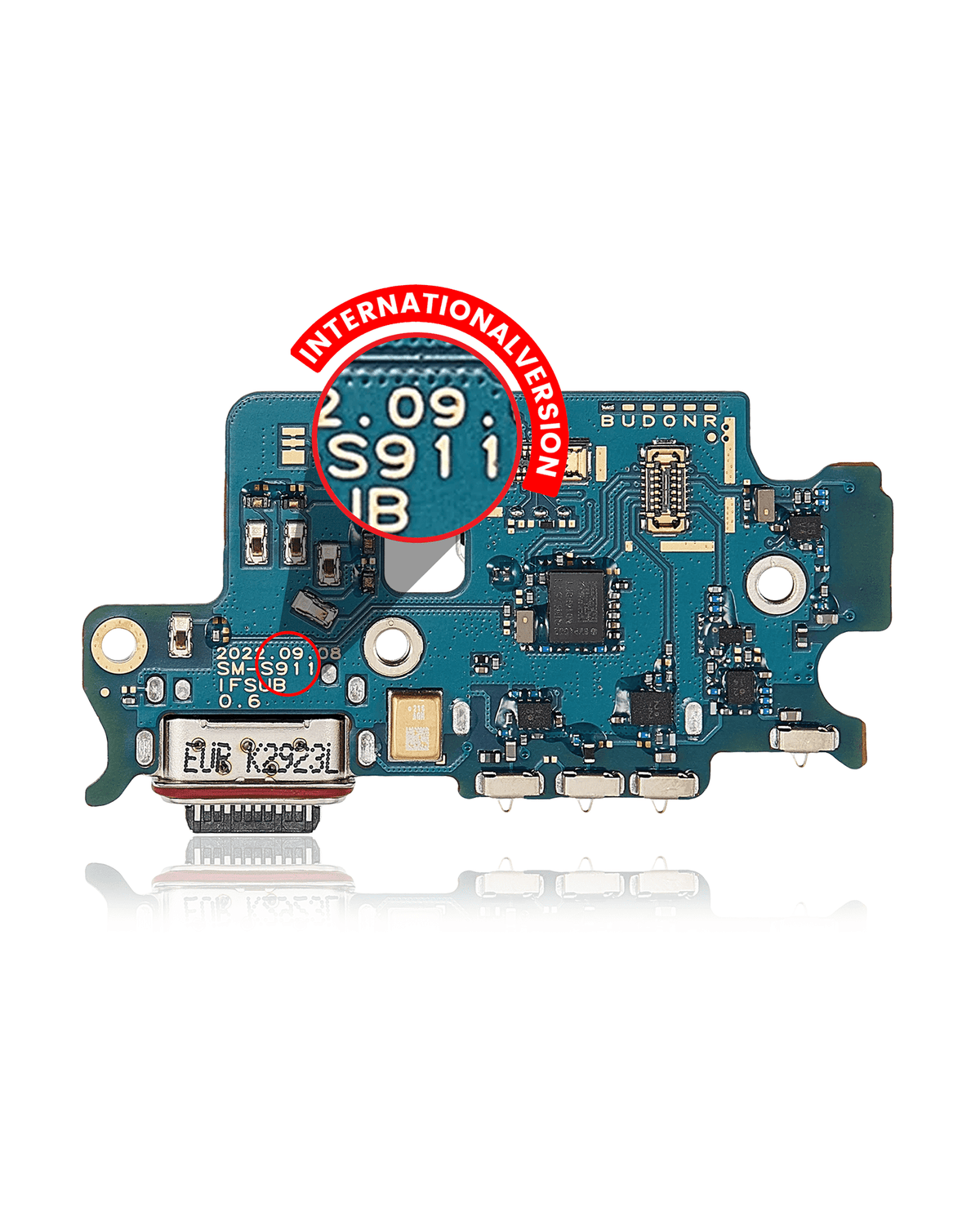 Replacement Charging Port Board With Sim Card Reader Compatible For Samsung Galaxy S23 Ultra 5G (S918B) (International Version)