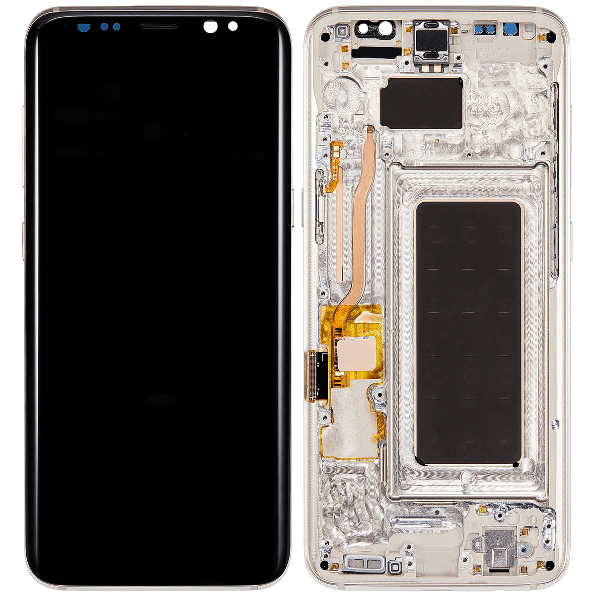 Replacement OLED Assembly With Frame Compatible For Samsung Galaxy S8 (Refurbished) (Arctic Silver)