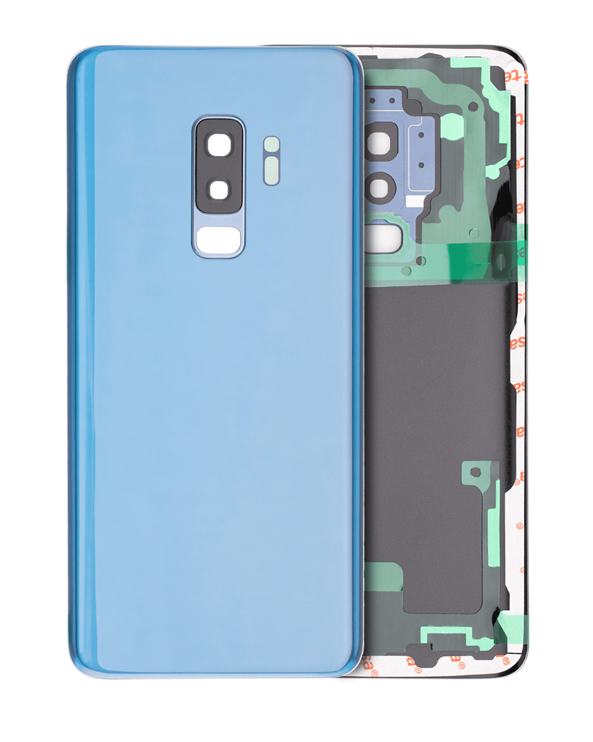 Back Cover Glass With Camera Lens Compatible For Samsung Galaxy S9 Plus Replacement  (No Logo) (Vemake) (Coral Blue)