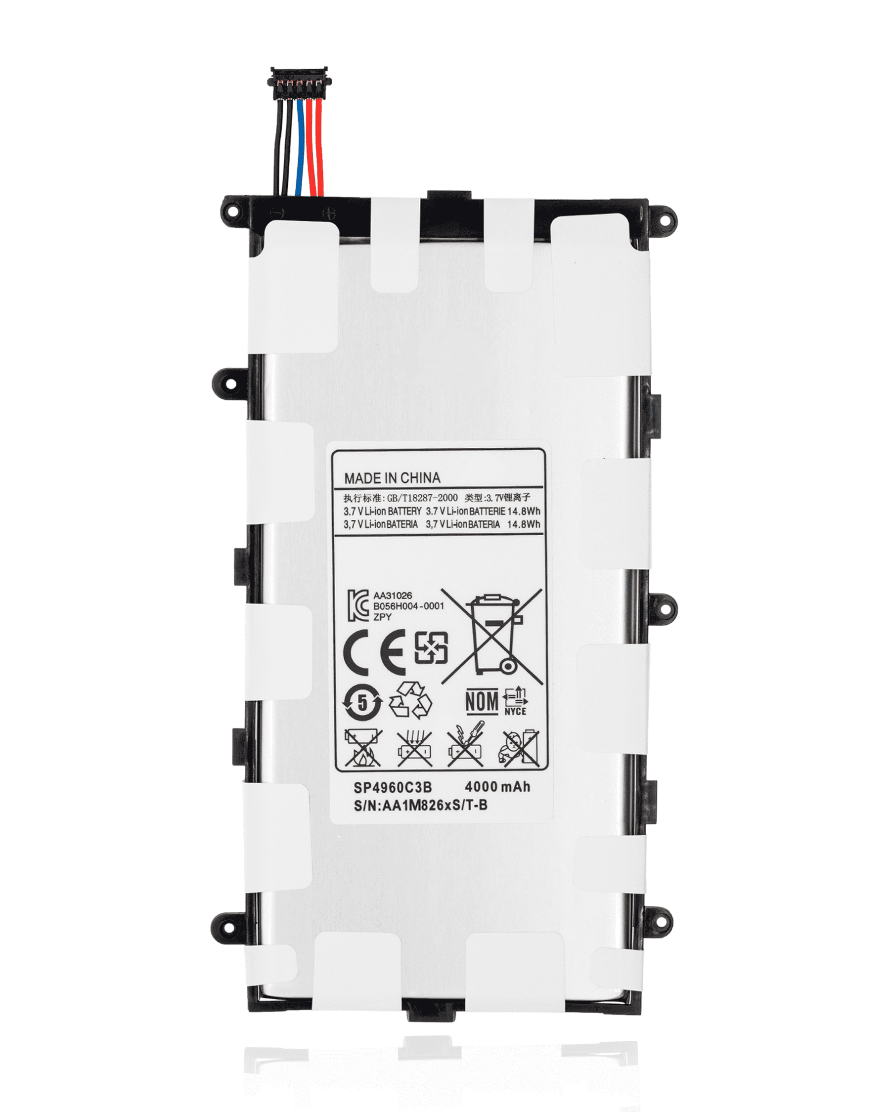 Replacement Battery Compatible For Samsung Galaxy Tab 2 l 7.0" (SP4960C3B)