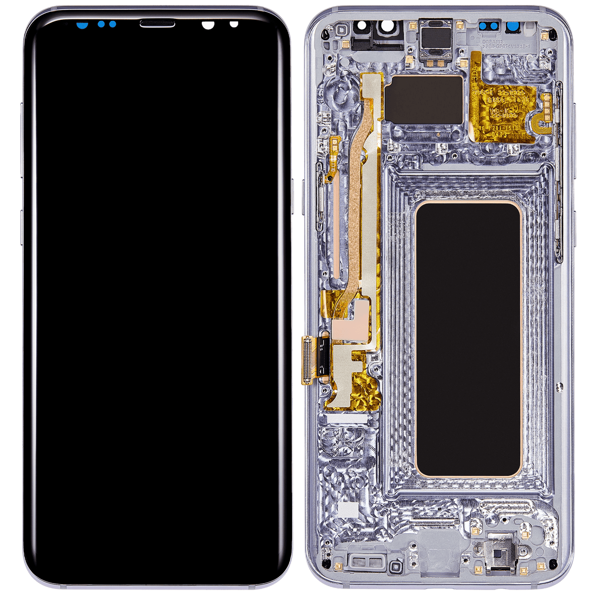 Replacement OLED Assembly With Frame Compatible For Samsung Galaxy S8 Plus (Refurbished) (Arctic Silver)