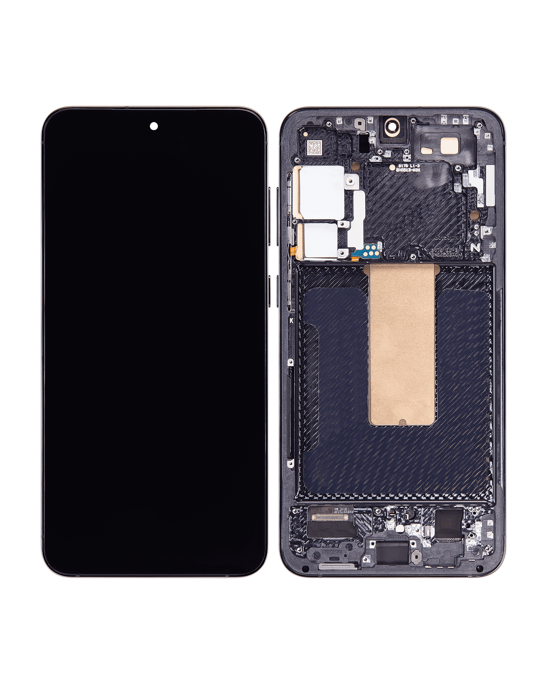 OLED Assembly With Frame Compatible For Samsung Galaxy S23 Plus Replacement by MacFactory.Store (US & International) (Vemake) (Phantom Black)