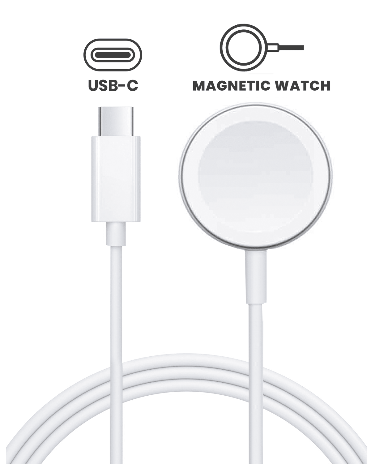 USB-C Magnetic Watch Charging Cable (3.3ft.) For All Watch Series (OEM Pull Grade: A)