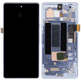 OLED Assembly  Replacement With Frame (With Finger Print Scanner) Compatible For Google Pixel 7a 5G (Refurbished) (Sea)