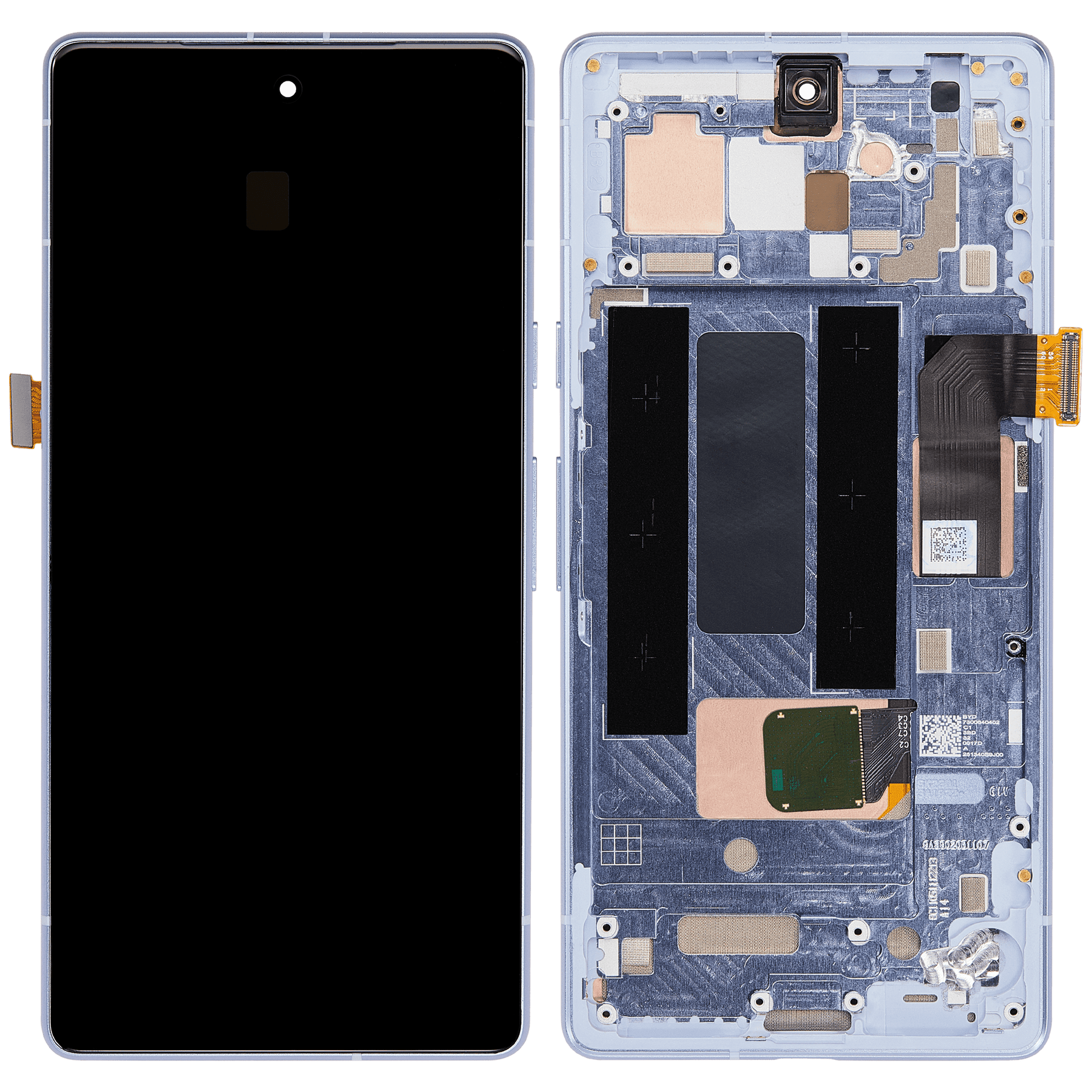 OLED Assembly  Replacement With Frame (With Finger Print Scanner) Compatible For Google Pixel 7a 5G (Refurbished) (Sea)