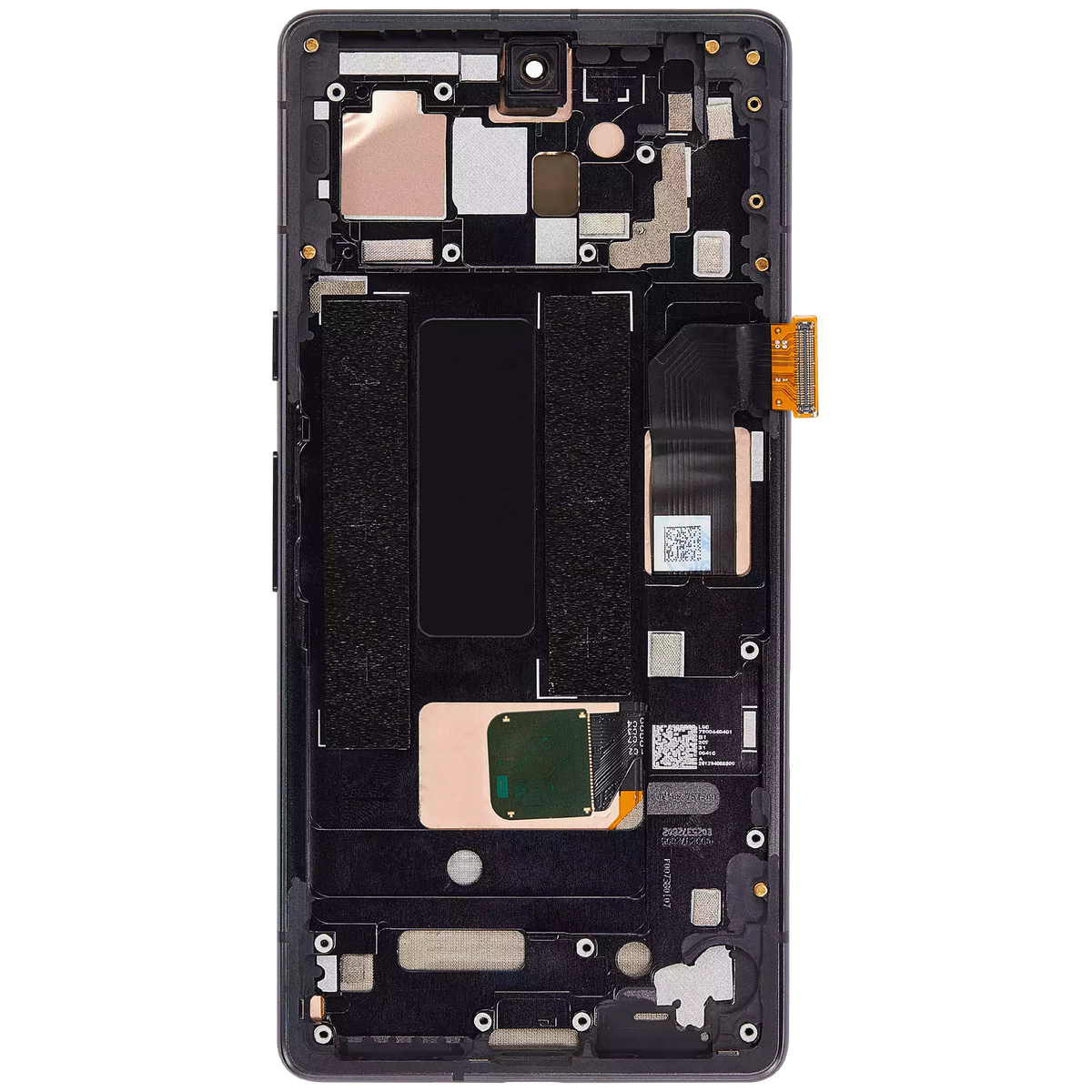 OLED Assembly With Frame Replacement (With Finger Print Scanner) Compatible For Google Pixel 7a 5G (Refurbished) (Charcoal)