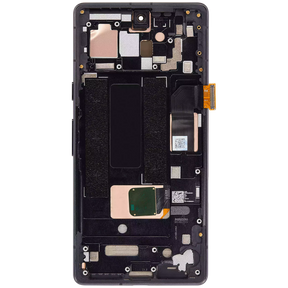 OLED Assembly With Frame Replacement (With Finger Print Scanner) Compatible For Google Pixel 7a 5G (Refurbished) (Charcoal)