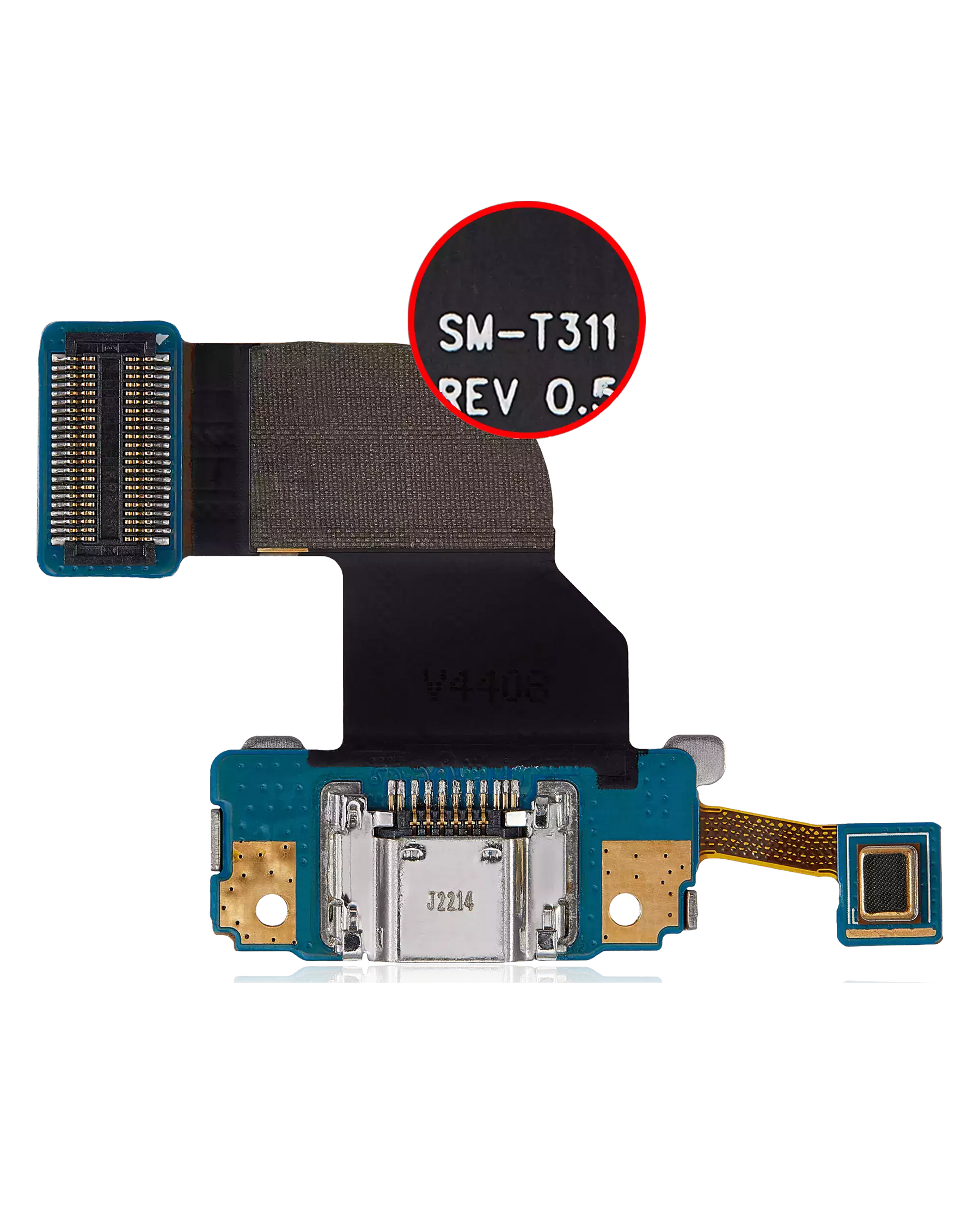 Replacement  Charging Port Flex Cable With Microphone Compatible For Samsung Galaxy Tab 3 8.0" (T310 / T311 /T315) (Premium)