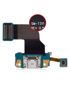 Replacement  Charging Port Flex Cable With Microphone Compatible For Samsung Galaxy Tab 3 8.0" (T310 / T311 /T315) (Premium)