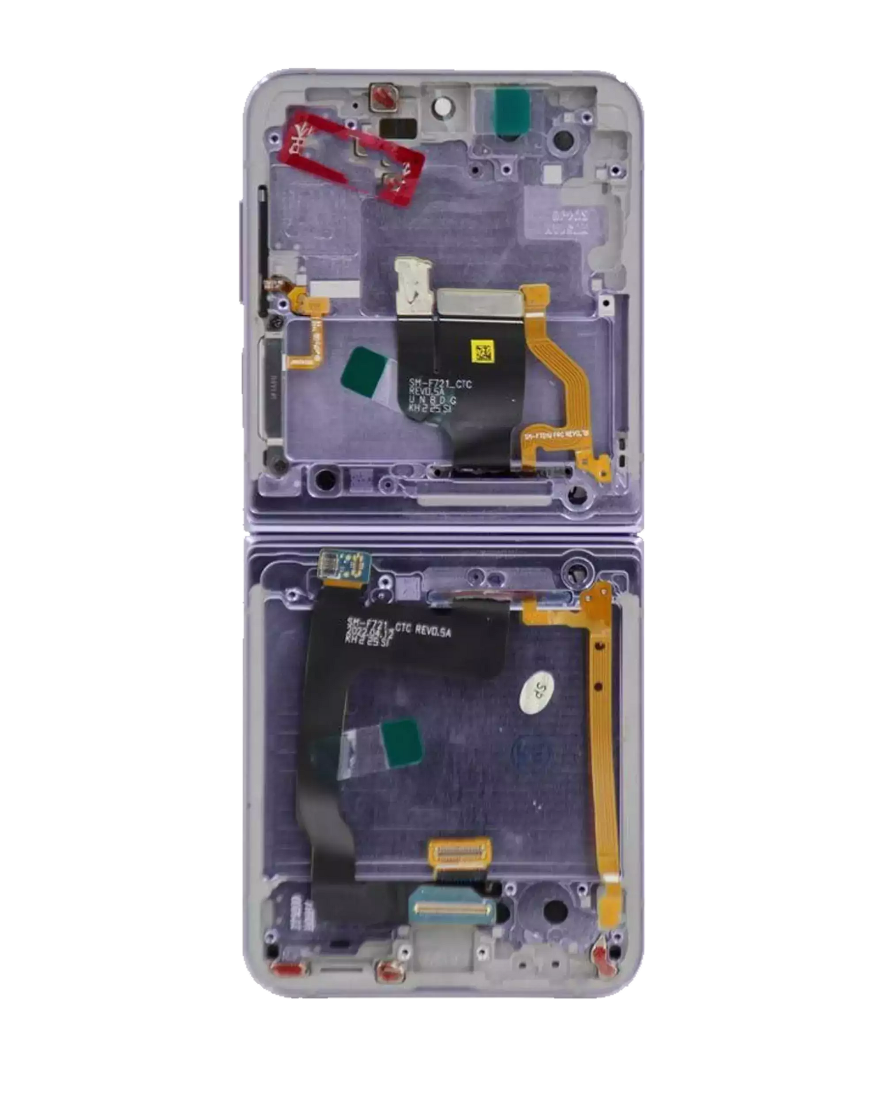 Inner OLED Assembly With Frame Compatible For Samsung Galaxy Z Flip 4 5G Replacement  (US & International Version) (Refurbished) (Bora Purple)