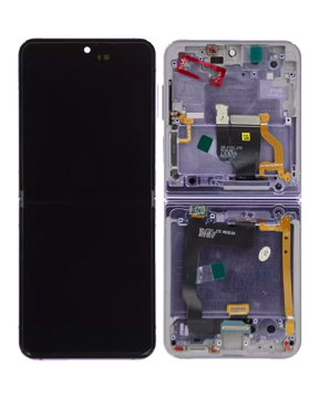 Inner OLED Assembly With Frame Compatible For Samsung Galaxy Z Flip 4 5G Replacement  (US & International Version) (Refurbished) (Bora Purple)