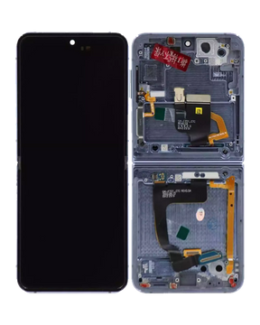 Replacement Inner OLED Assembly With Frame Compatible For Samsung Galaxy Z Flip 4 5G (US & International Version) (Refurbished) (Blue)