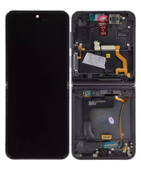 Replacement Inner OLED Assembly With Frame Compatible For Samsung Galaxy Z Flip 4 5G (US & International Version) (Refurbished) (Graphite)