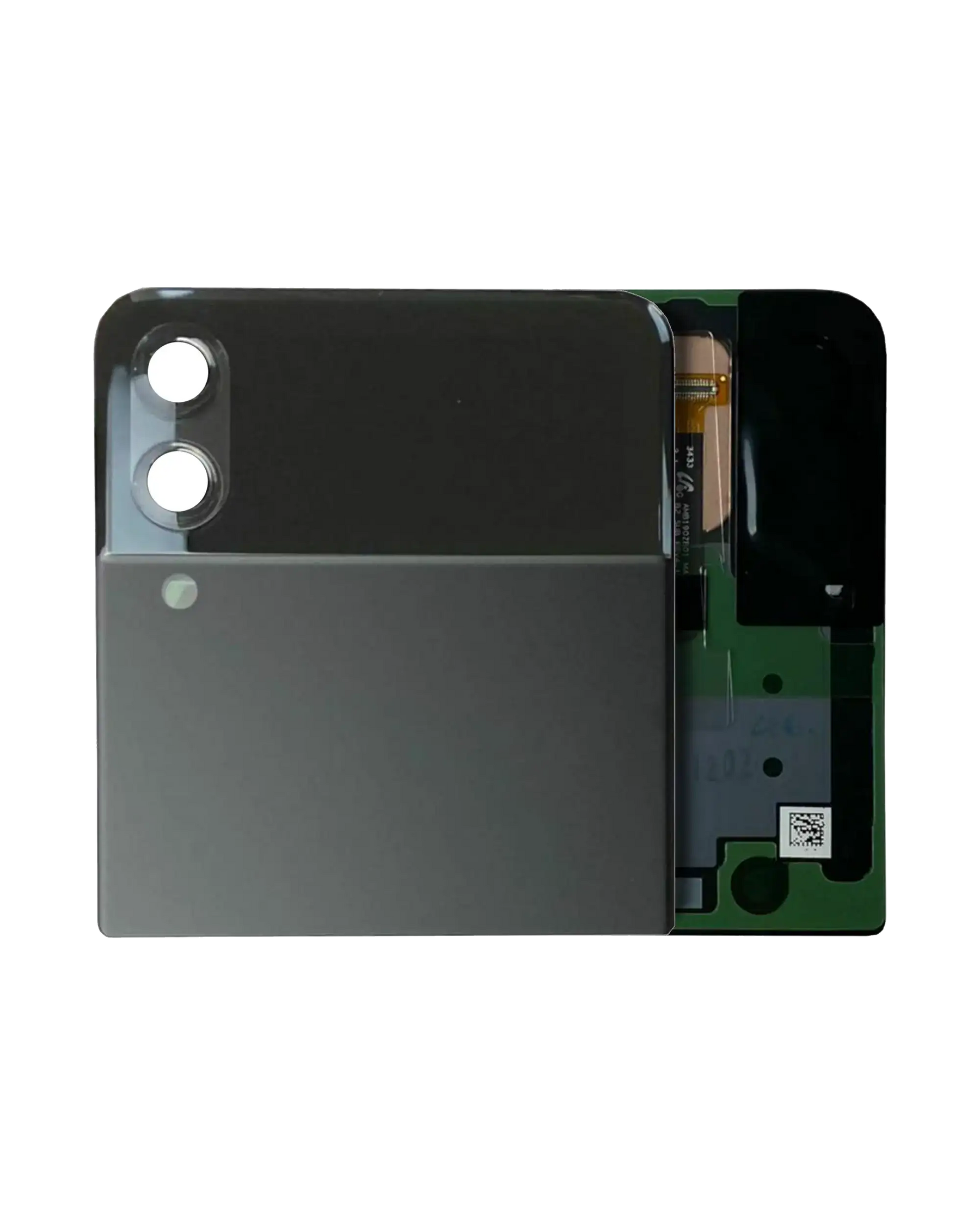 Outer OLED Assembly Compatible For Samsung Galaxy Z Flip 3 5G Replacement (US & International) (Used OEM Pull: Grade B/C) (Phantom Black)