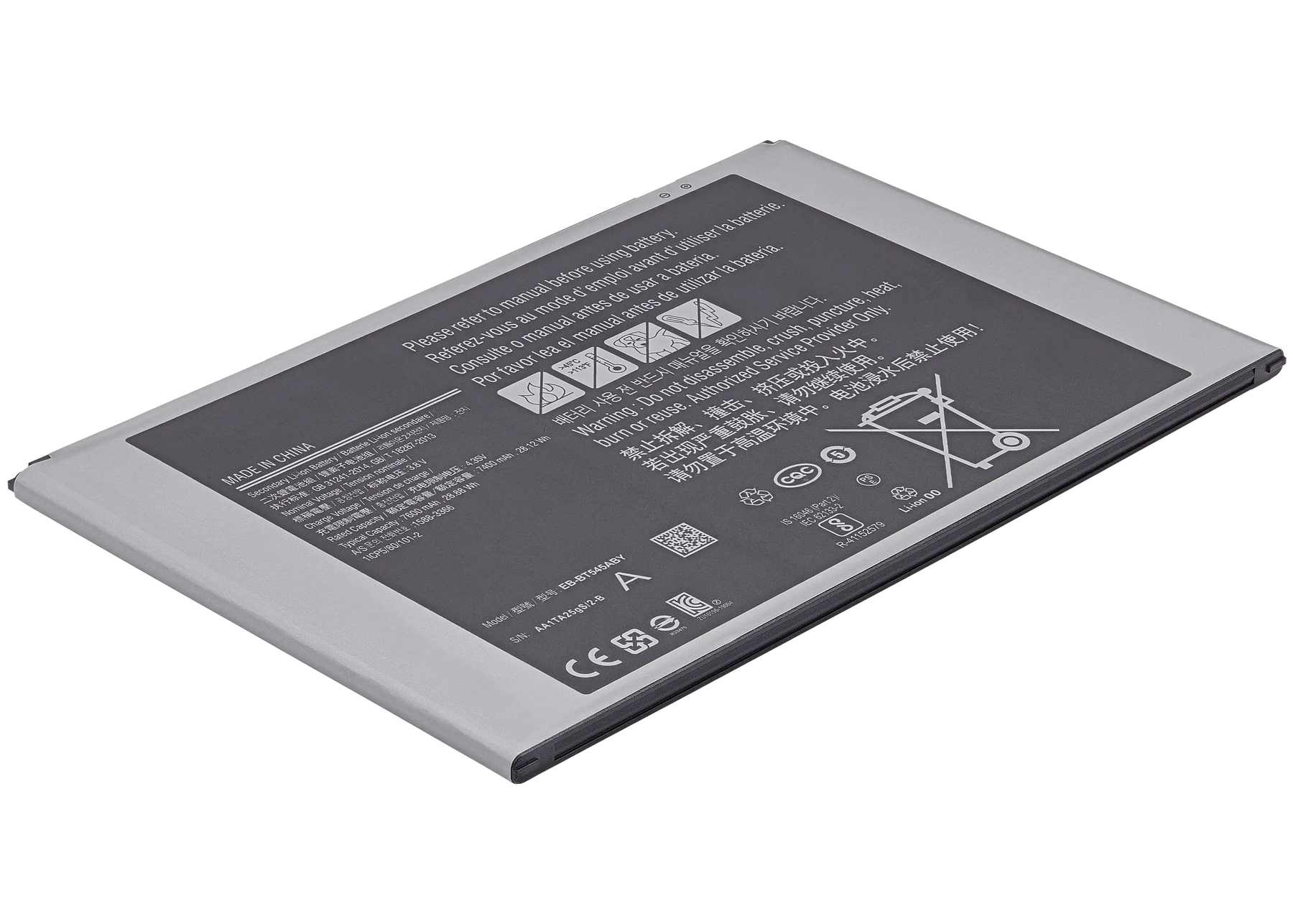 Replacement Battery Compatible For Samsung Galaxy Tab Active Pro 10.1" (T545 / T540 / T547) / Tab Active 4 Pro (T630 / T636 / T638U / 2022) (EB-BT545ABY)