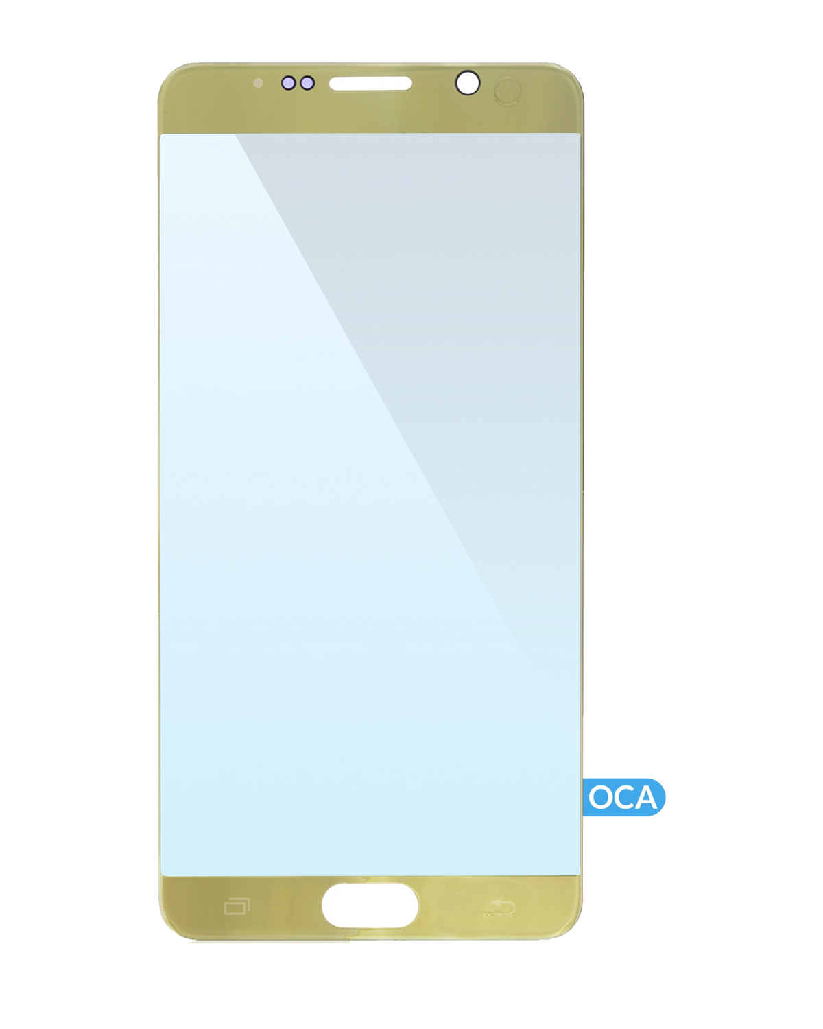 Front Glass With OCA Pre-Installed Compatible For Samsung Galaxy Note 5 Replacement  (Gold)