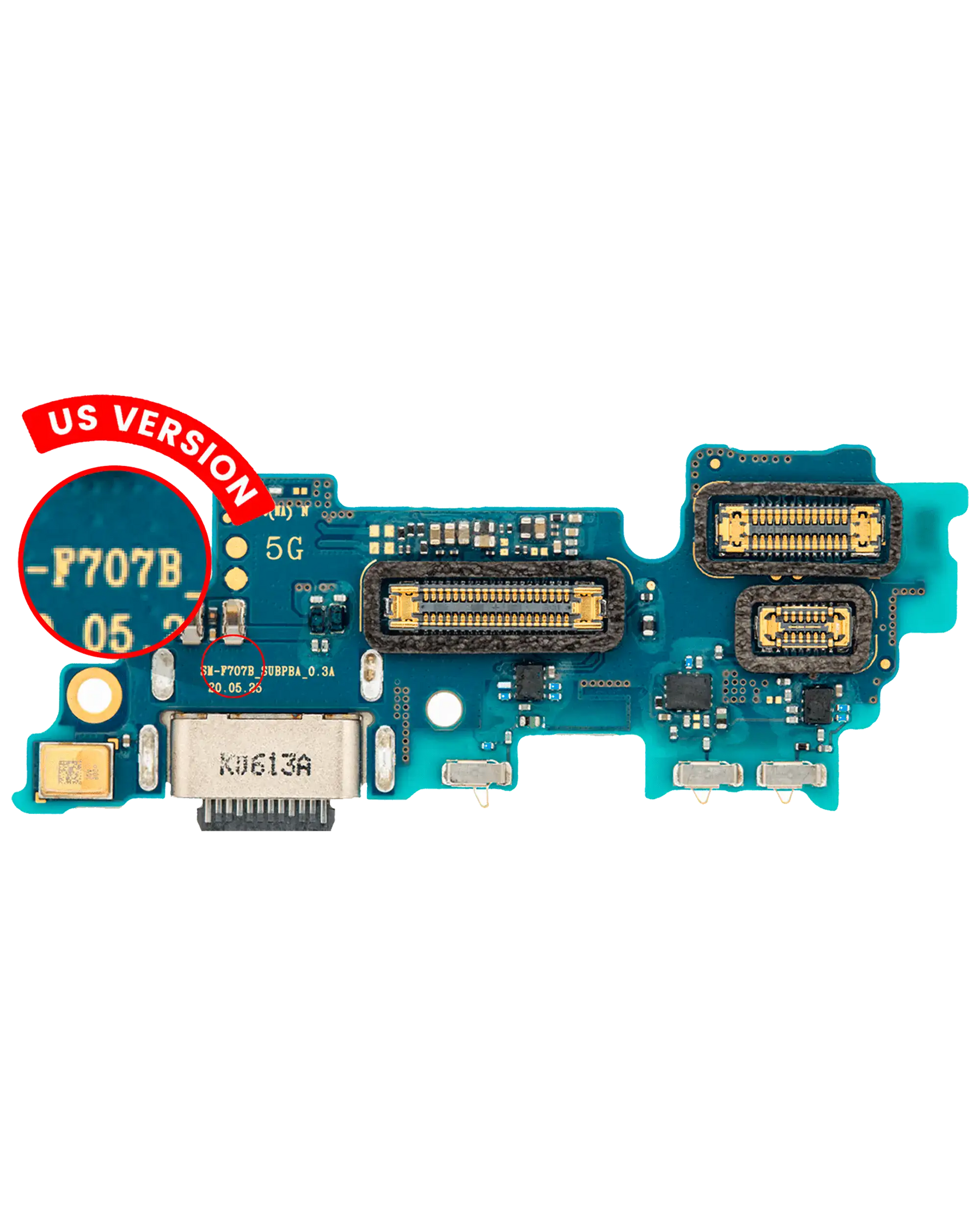 Replacement  Charging Board With Microphone Compatible For Samsung Galaxy Z Flip 5G (F707U) (US Version) (Premium)