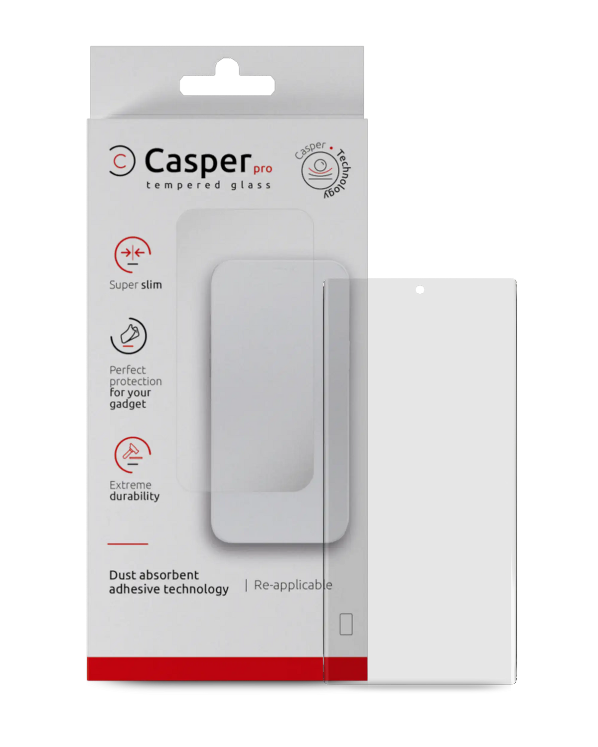 Casper Pro Tempered Glass Compatible For Google Pixel 6A Replacement (Retail Pack) (Clear)