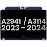 Complete LCD Display Assembly Compatible For MacBook Air 15" (A2941 / Mid 2023) / Air 15" (A3114 / Mid 2024) (Used OEM Pull: Grade A) (Midnight)