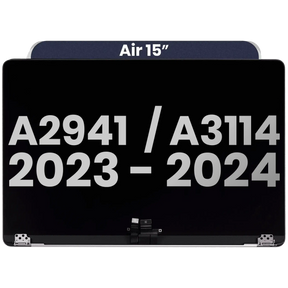 Complete LCD Display Assembly Compatible For MacBook Air 15" (A2941 / Mid 2023) / Air 15" (A3114 / Mid 2024) (Used OEM Pull: Grade A) (Midnight)