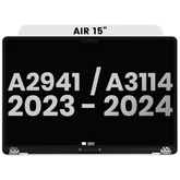 Complete LCD Display Assembly Compatible For MacBook Air 15" (A2941 / Mid 2023) / Air 15" (A3114 / Mid 2024) (Used OEM Pull: Grade A) (Starlight)