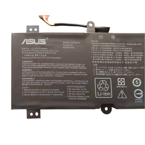 BUY [ORGINAL] Asus ROG Strix Scar II GL504GS Laptop Battery -15.4V 66Wh C41N1731