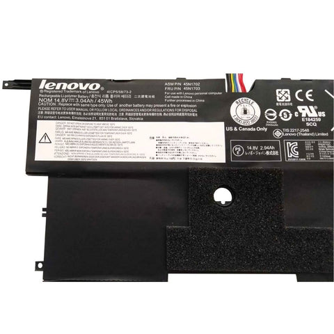 BUY [ORIGINAL] Lenovo ThinkPad X1 CARBON 20A8 series Laptop Battery - 14.8V 45Wh 45N1700