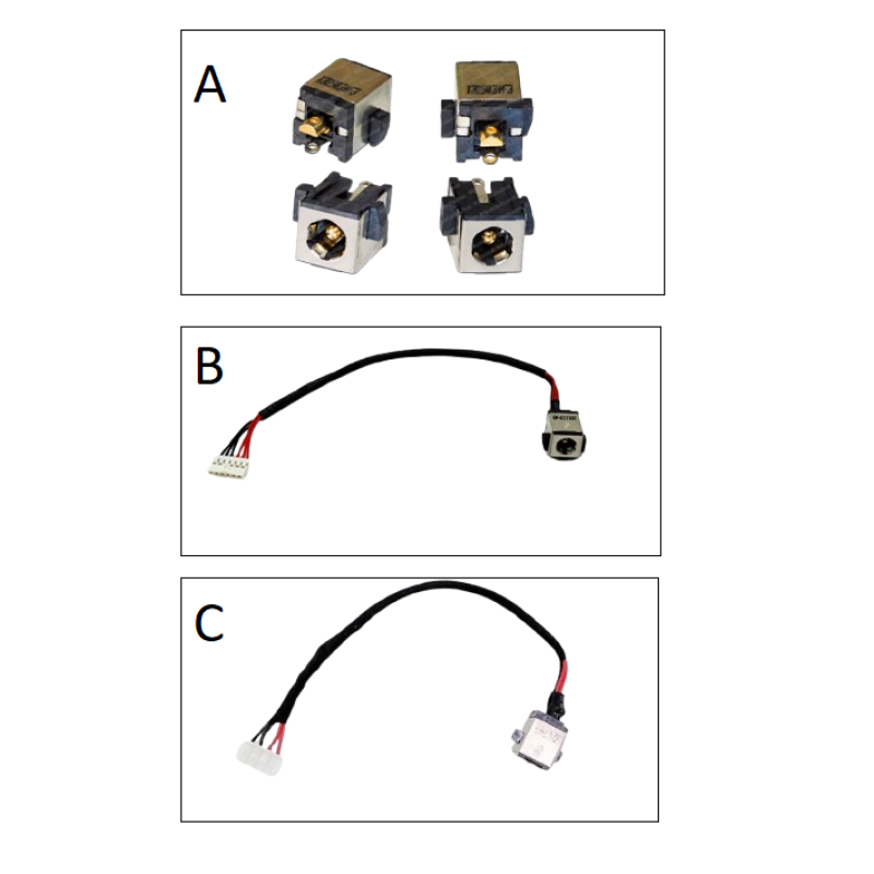 DC Power Jack For Asus A55, A55A, X54, X54A, X55, X55A, F55, F55A, F55U, F55VD, Q500A, R500, R503U, X55C, X55U, K55, K55A, K55VM, K55VD, K55N, K55V, K55VS, U57, U57A, U57VJ, WZSM Series