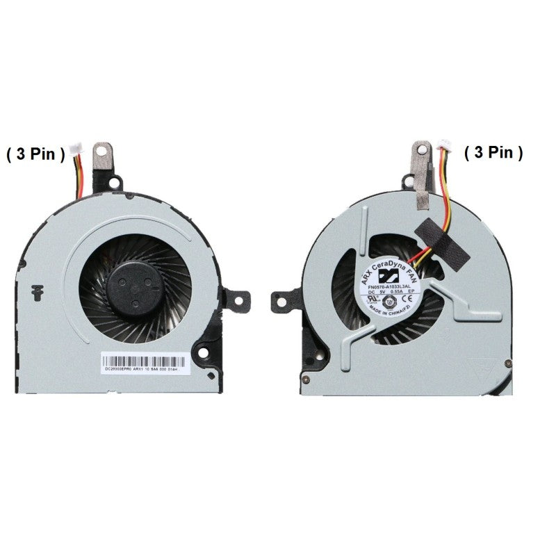 Fan For Toshiba Satellite C50, C50-B, C50D-B, C50T-B, C55, C55-B, C55D-B, C55T-B CPU Cooling Fan Cooler ( 3-PIN )