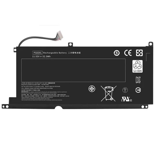 HP PG03XL Battery For Spectre X360 15 AP011DX 15-AP000 AP000NA AP000NF AP000NX 15-AP001NF 15-AP002NG HSTNN-LB7C PGO3XL 15-DK 15-DK0020TX HSTNN-DB9G L48430-2C1 DK0125TX DK0127TX DK0135TX 831532-421 831532-422 831758-005 Laptop Serie's