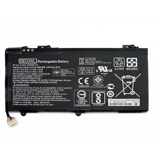 Hp SE03XL Laptop Battery for HP Pavilion 14-AL000 14-AL125TX 14-AL136TX 14-AL027TX 14-AL028TX 14-AL062NR 14-AV002LA 14-AV005LA 14-AV033LA 14-AV006LA