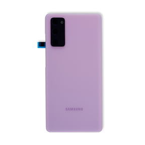 Back Cover Glass With Camera Lens Replacement Compatible For Samsung Galaxy S20 FE (Service Pack) (Cloud Lavender)