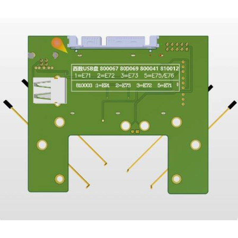 Pin Board USB to SATA Hard Drive 800067 800069 800041 810012