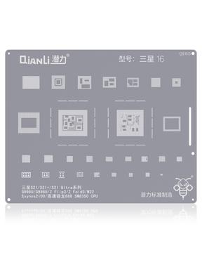 Replacement Bumblebee Stencil (QS165) For Samsung S21 / S21 Plus / S21 Ultra Series G998U / G996U / Z Flip 3 / Z Fold 3 / W22 Exynos2100/Qualcomm Snapdragon888 SM8350 CPU (Qianli)